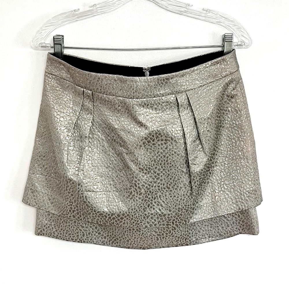 Express Metallic Peplum Skirt, Sz 6